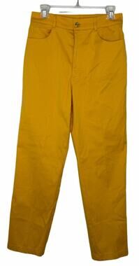 St. John Sport Women's Yellow Straight Leg Jeans - Size 8